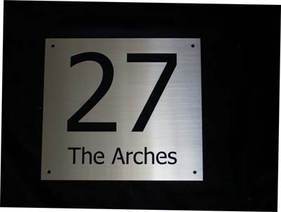 House numbers 200 mm high marine grade stainless steel