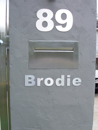 House numbers & letters stainless steel 100mm high